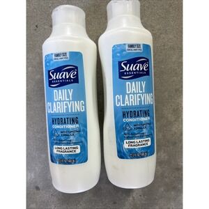 2 Pack Suave Daily Clarifying Hydrating Conditioner 22.5 Fl oz (1) Family Size